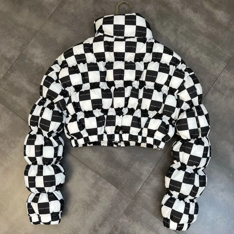Cropped Bubble Puffer Jacket
